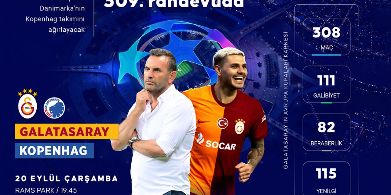Galatasaray, Avrupa'da 309. randevuya çıkacak