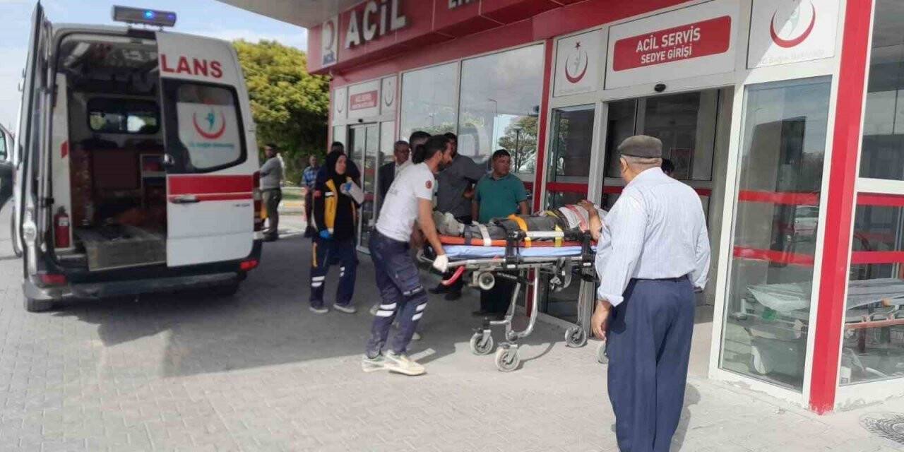 Konya'nın Karapınar ilçesinde inşaattan düşen işçi yaralandı