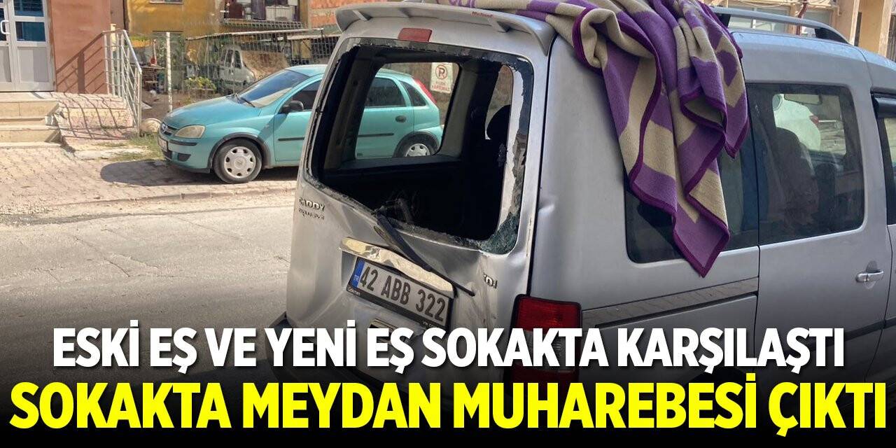 Eski eş ve yeni eş sokakta kaşılaştı! Sokakta meydan muharebesi çıktı
