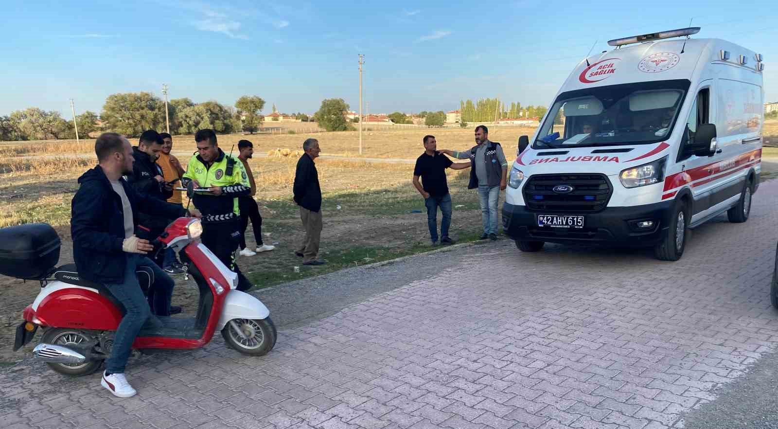 Konya'da motosiklet kazası: 1 yaralı