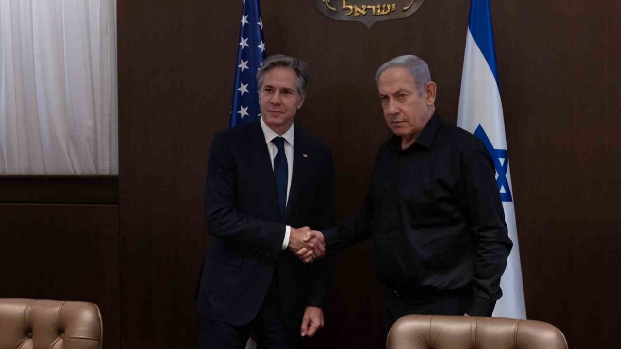 Siren sesleri yükselince Netanyahu ve Blinken sığınacak delik aradı