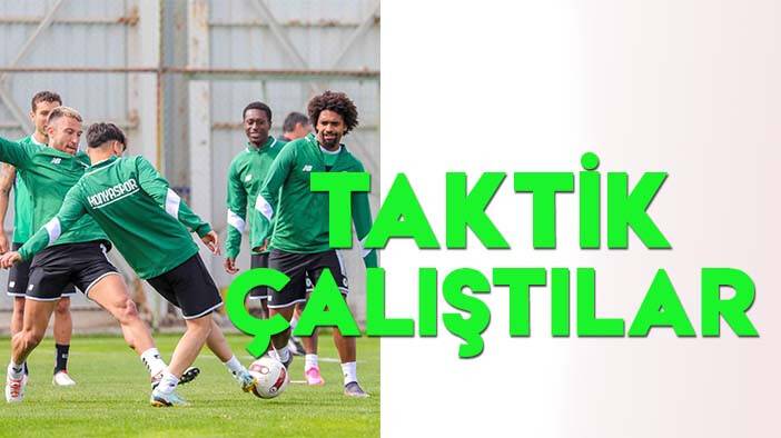 Konyaspor, Pendikspor maçının taktiğini çalıştı