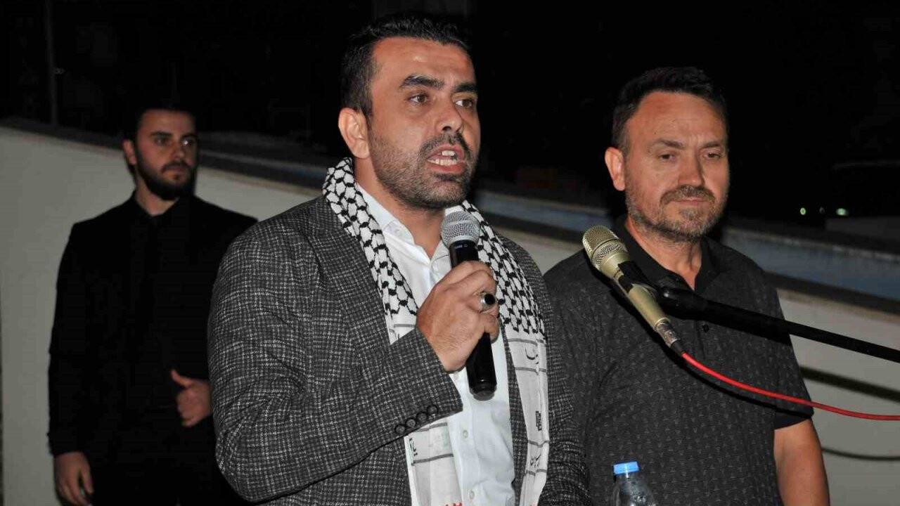 İzmir Aliağa'da Gazze'ye destek mitingi yapıldı