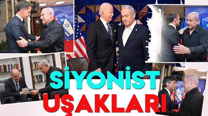 Batılılar işgalci İsrail'e destek için sıraya geçti!