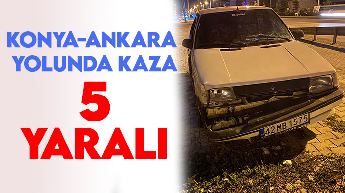 Konya'da trafik kazası: Ana yola çıktığı sırada çarpıştılar, 5 yaralı