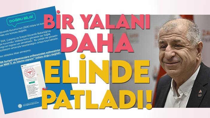 Ümit Özdağ'ın bir mülteci yalanı daha elinde patladı!