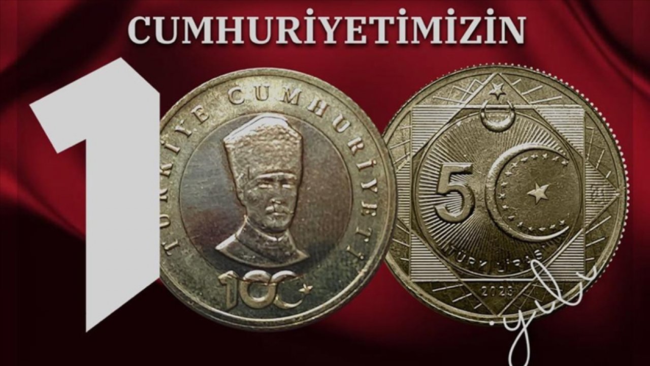 Cumhuriyet'in 100. yılına özel basılan 5 Türk lirası