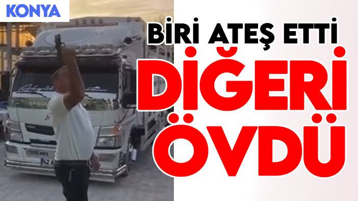 Konya'daki düğün magandaları şaşırttı: Biri ateş etti diğeri övgü yağdırdı