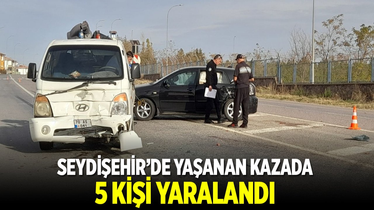 Seydişehir'de yaşanan kazada 5 kişi yaralandı