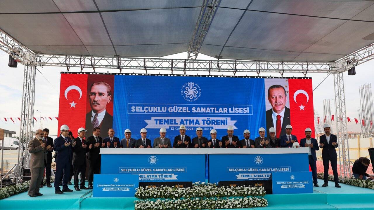 Konya'da 237 milyon TL'lik lisesinin temeli atıldı
