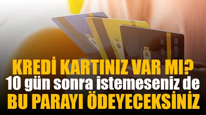 Kredi kartı kullanan herkes 10 gün sonra ek para ödeyecek!