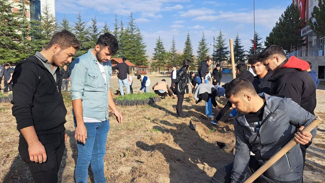 Selçuk Üniversitesi'nde 1867 fidanla doğaya nefes