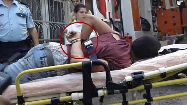 Bonzai içen genci polis linçten kurtardı