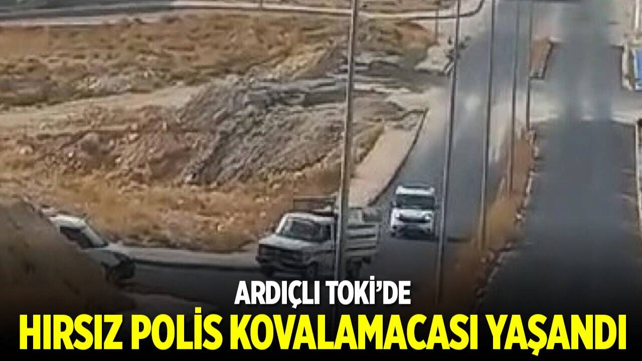 Ardıçlı TOKİ'de hırsız polis kovalamacası yaşandı