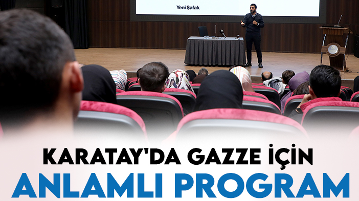 Karatay'da Gazze için anlamlı program: Vatandaşlara algı konusunda bilinçlendirildi