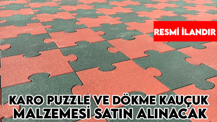 Konya Büyükşehir Belediye Başkanlığı karo puzzle ve dökme kauçuk malzemesi satın alacak