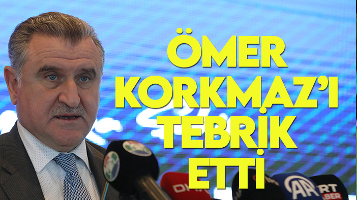 Bakan Bak'tan Konyaspor'un yeni başkanı Ömer Korkmaz'a tebrik