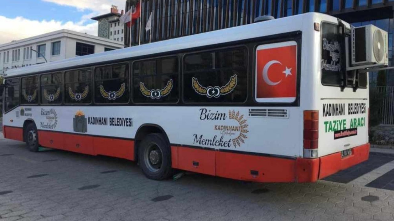 Konya'da yolcu otobüsü cenaze aracı oldu
