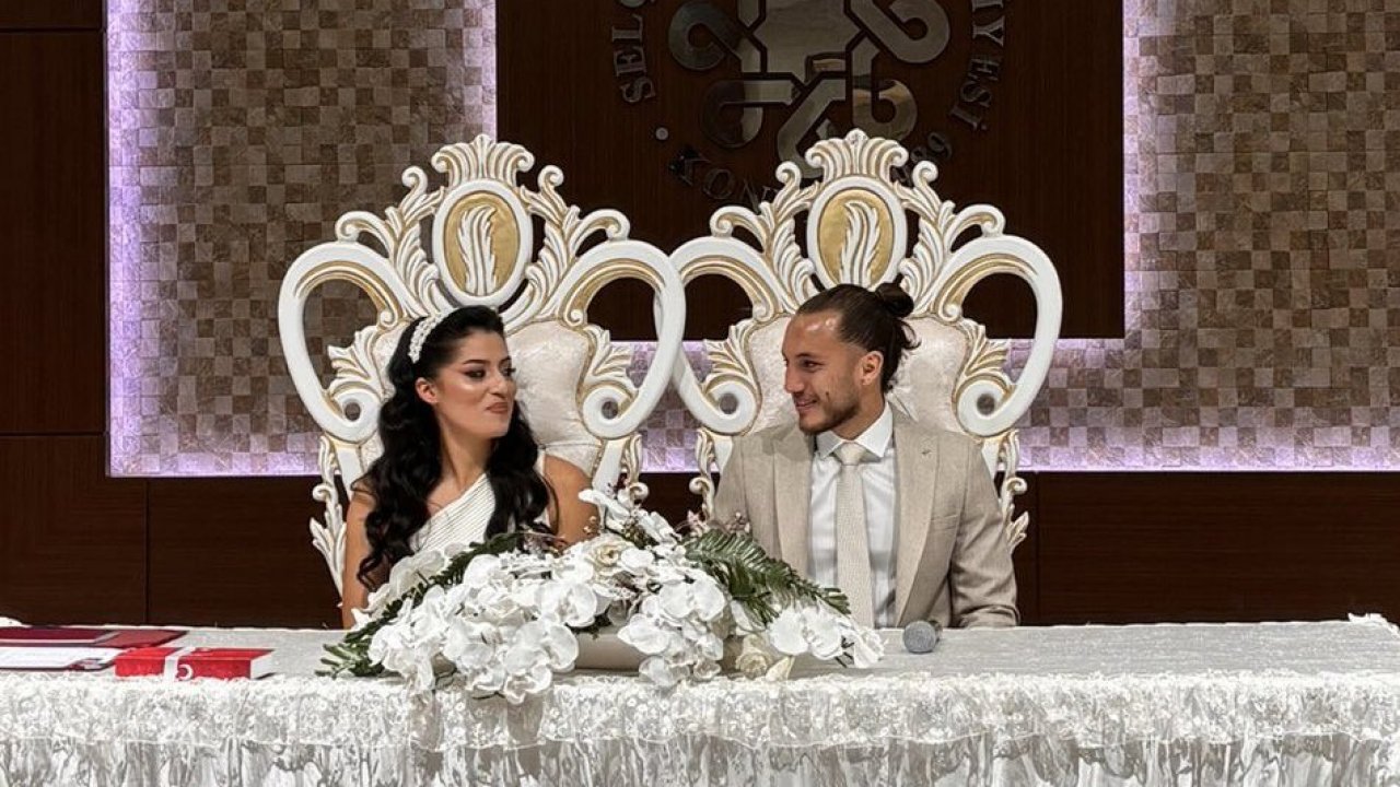 Konyasporlu Metehan Mert nikah masasına oturdu