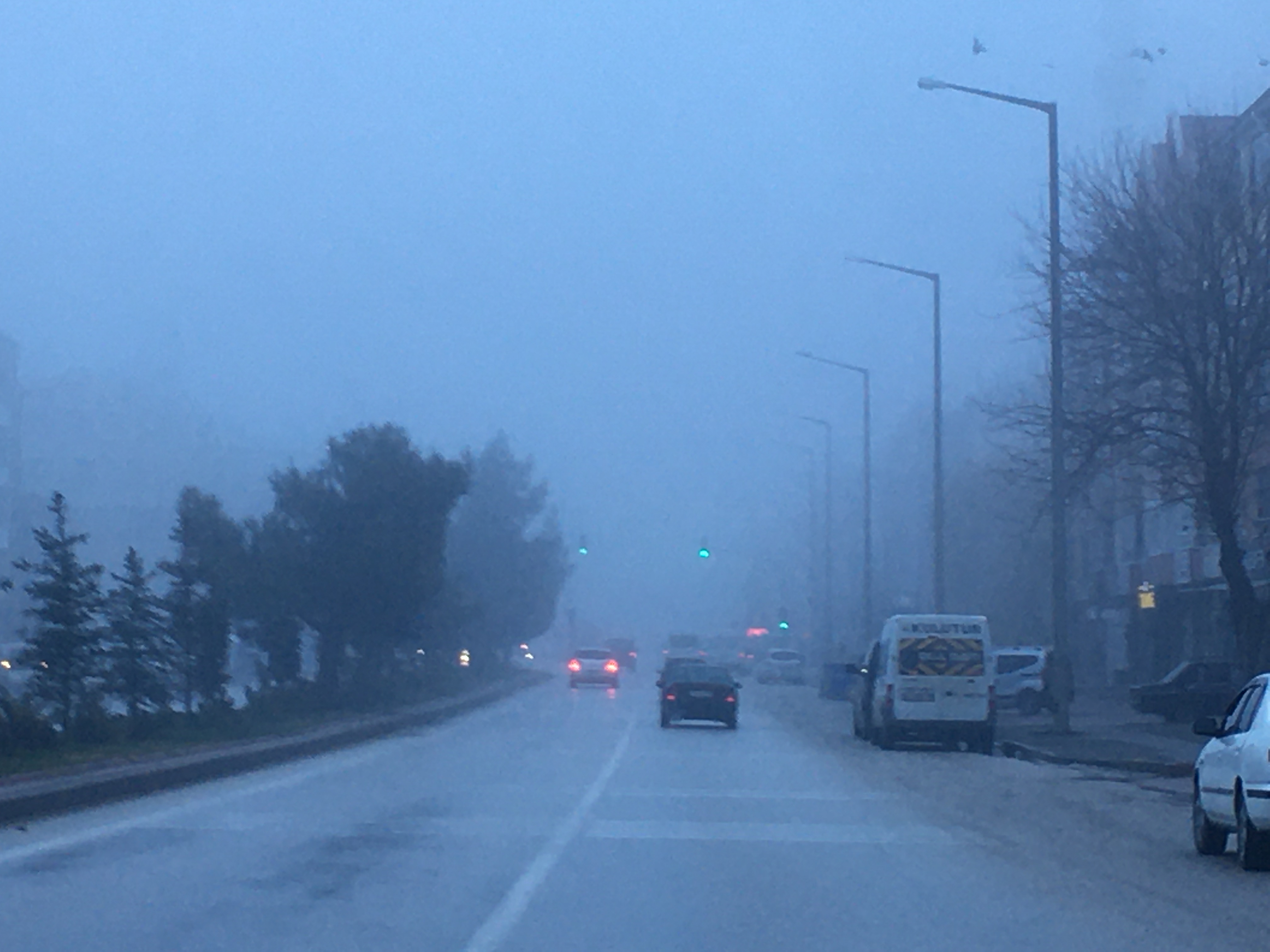 Konya Kulu'da yoğun sis etkili oldu