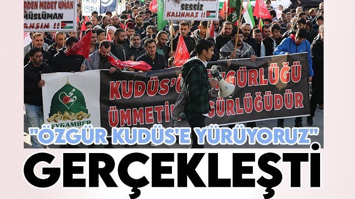 Konya'da "Özgür Kudüs'e Yürüyoruz" gerçekleşti