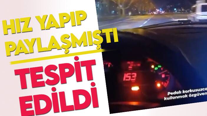 Konya'da 153 km hız yapıp paylaşan sürücü tespit edildi!