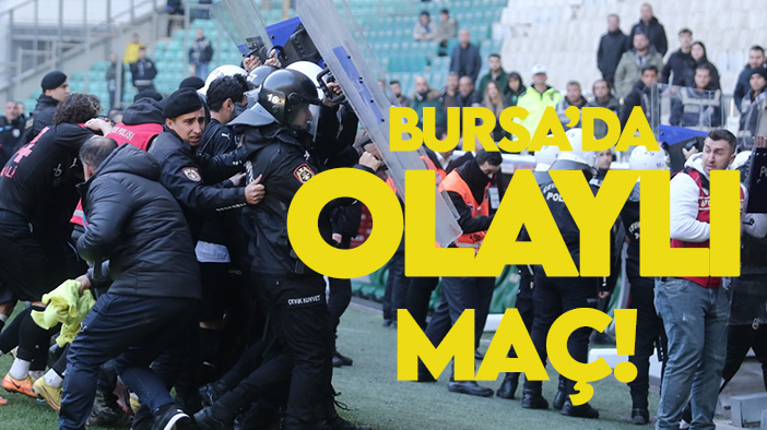 Bursaspor-Diyarbekirspor maçında olaylar çıktı! Kırmızılar havada uçuştu!  Dayak iddiası!