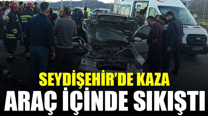 Seydişehir'deki trafik kazasında 2 kişi yaralandı