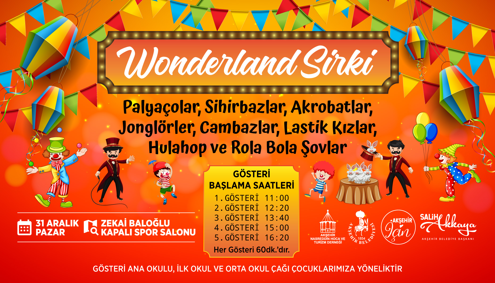 Wonderland Sirki  Akşehir’e geliyor