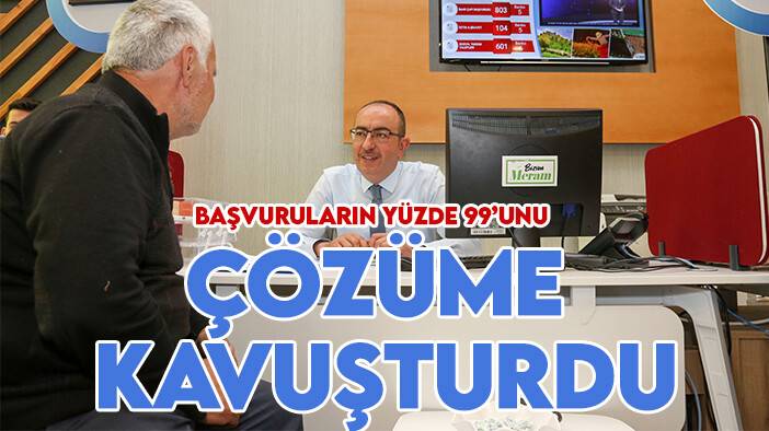Meram'da başvuruların yüzde 99'unu çözüme kavuşturdu: Hizmette konforun kapısı oldu