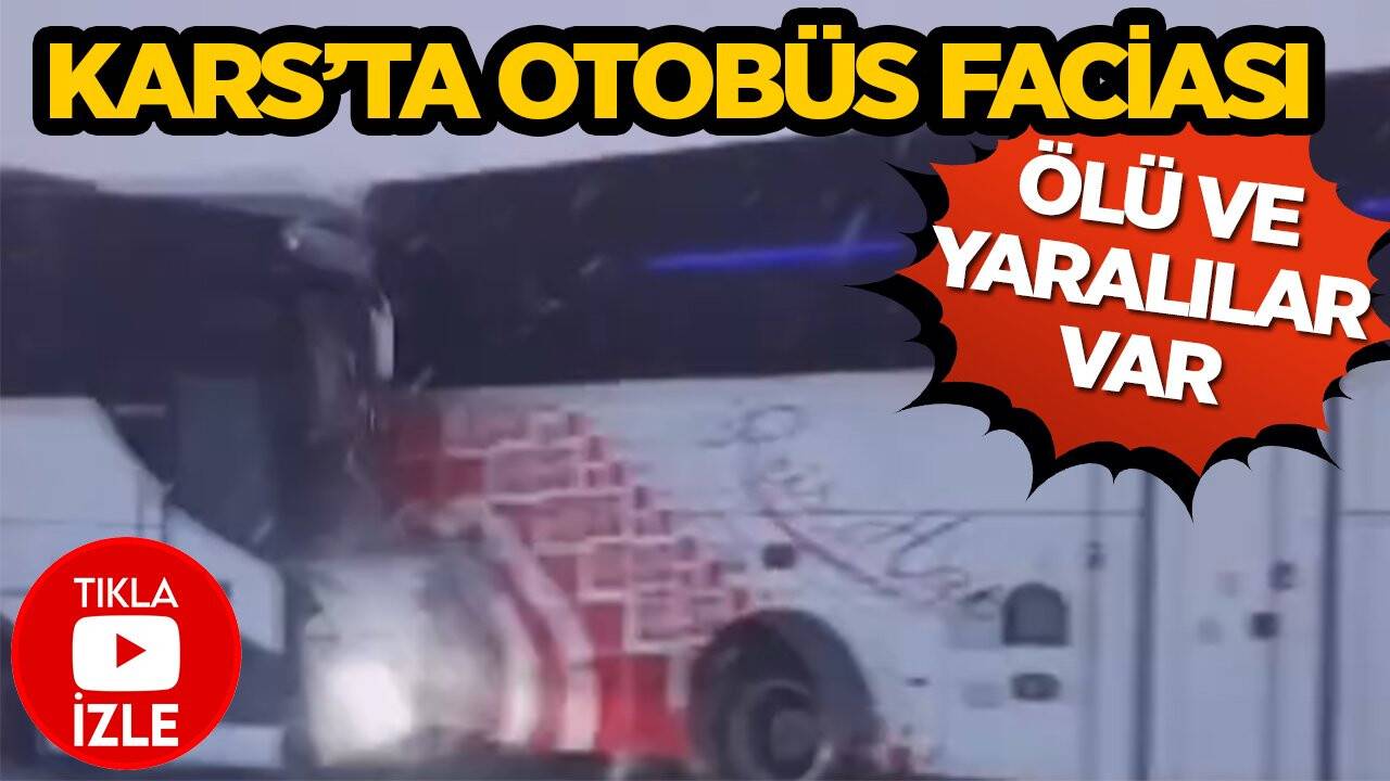 Kars Sarıkamış'ta otobüs faciası! Çok sayıda ölü ve yaralı var! Kaza anı saniye saniye görüntülendi