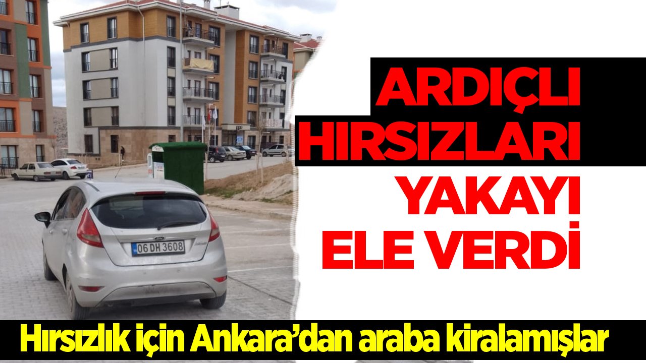 Ardıçlı hırsızları yakayı ele verdi! Hırsızlık için Ankara’dan araba kiralamışlar