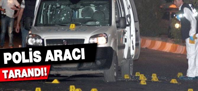 Ataşehir'de polis aracı tarandı