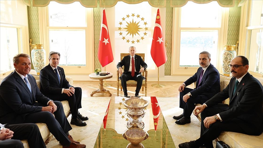 Cumhurbaşkanı Erdoğan ABD Dışişleri Bakanı Blinken’i kabul etti