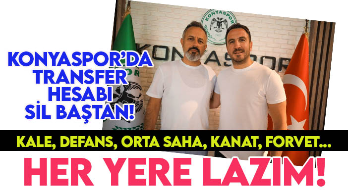 Konyaspor'da transfer hesapları sil baştan! Her bölgede ihtiyaç doğdu!