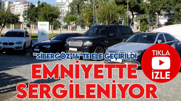 Yasa dışı bahis operasyonlarında ele geçirilen lüks otomobiller sergilendi