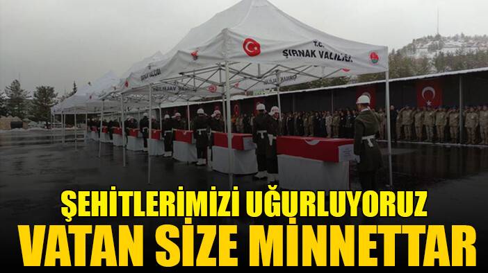 Şehitlerimizi göz yaşları ile uğurladık