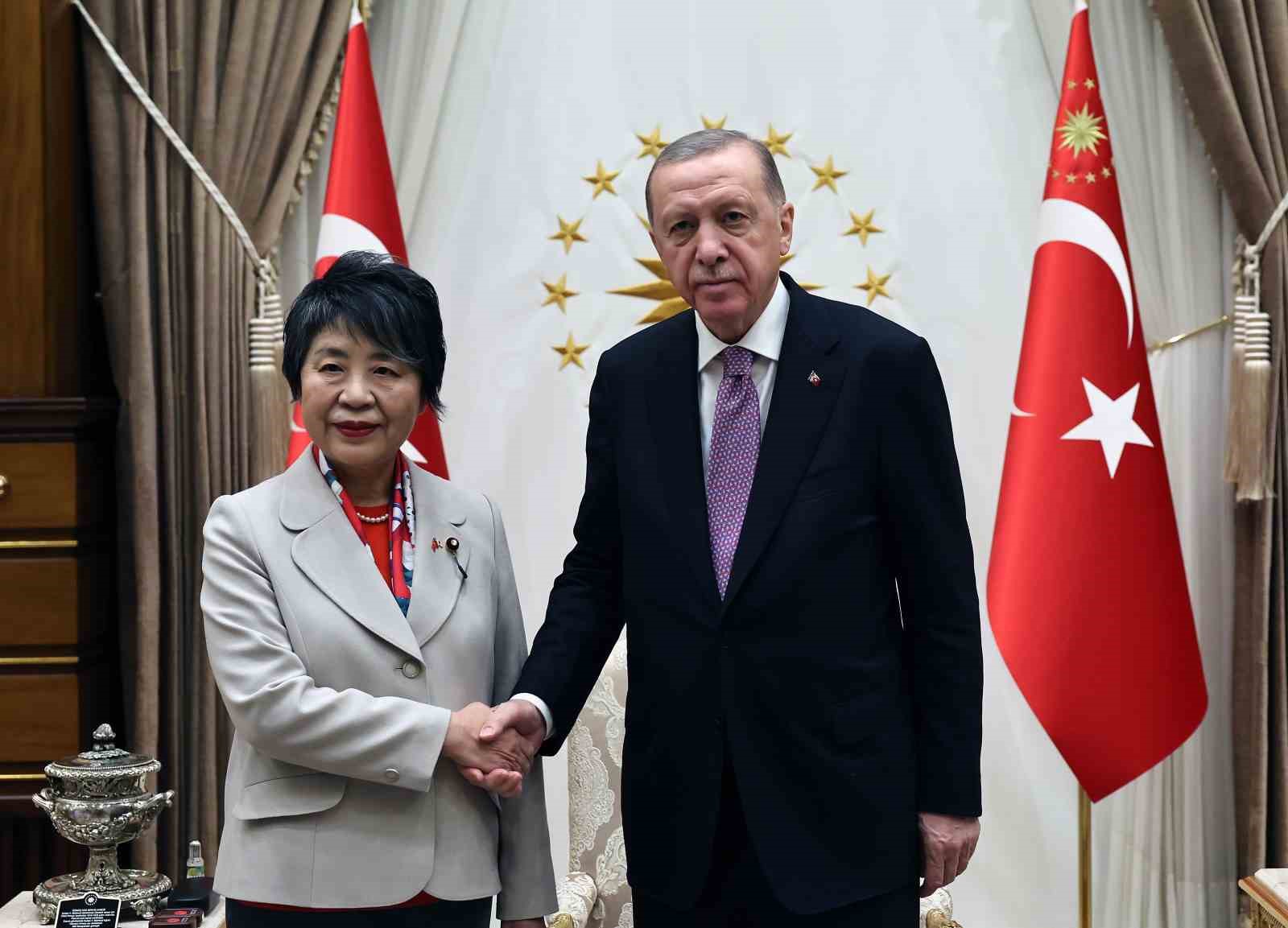 Cumhurbaşkanı Erdoğan, Japonya Dışişleri Bakanı Yoko’yu kabul etti