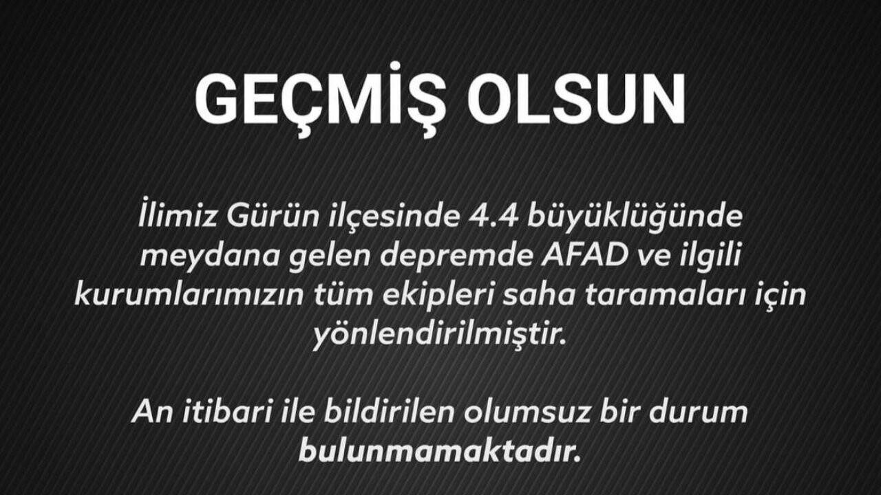 Sivas depremle sarsıldı