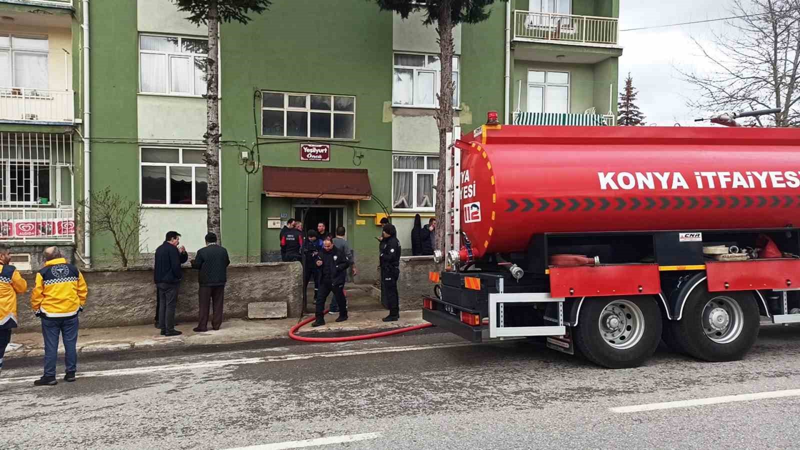 Konya'da yangın: 4 yaralı