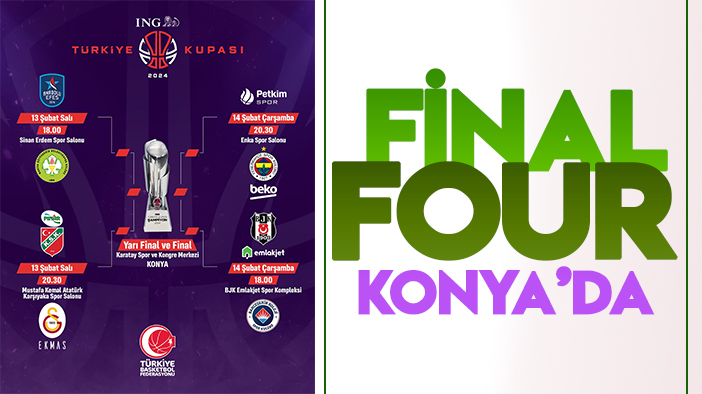 4'lü Final Konya'da: Basketbol Türkiye Kupası'nda maç programı belli oldu