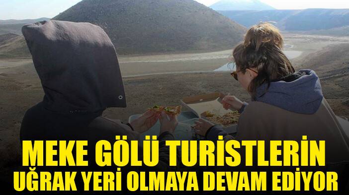 Meke Gölü kış mevsiminde de yabancı turistlerin uğrak yeri oluyor