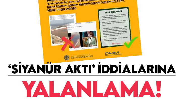 Erzincan'da "siyanür nehre aktı" iddialarına yalanlama!