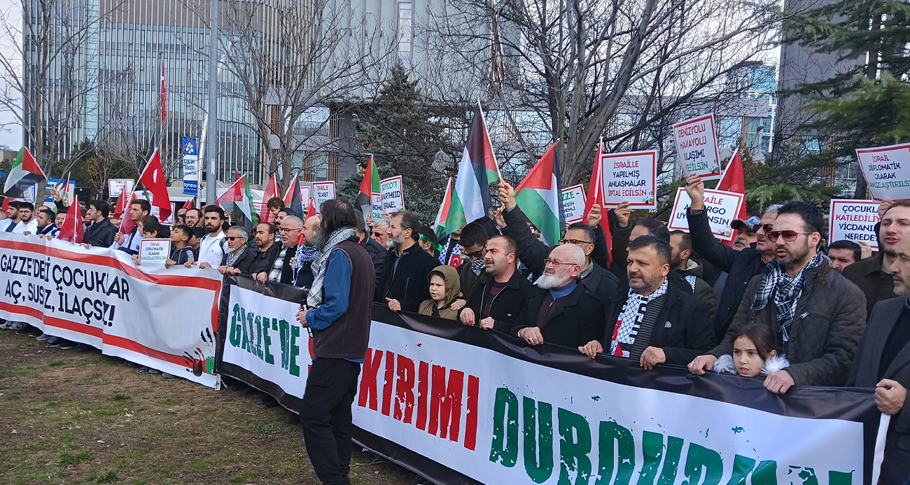 ABD Ankara Büyükelçiliği önünde protesto