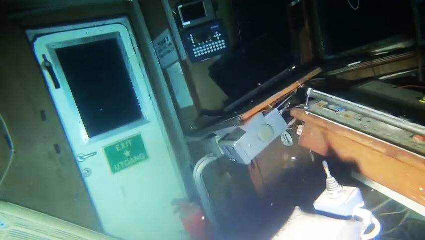 Batan geminin içindeki aramalar görüntülendi (VİDEOLU)