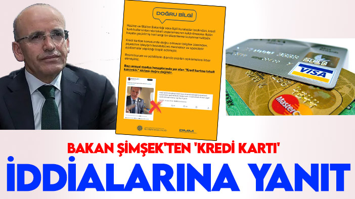 Bakan Şimşek'ten 'kredi kartı' iddialarına yanıt