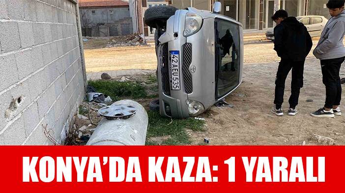 Kontrolden çıkan otomobil devrildi: 1 yaralı
