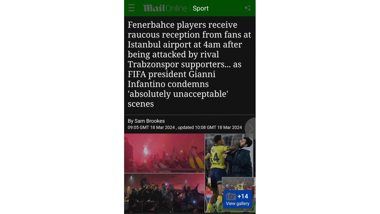Trabzonspor-Fenerbahçe maçı Avrupa basınında