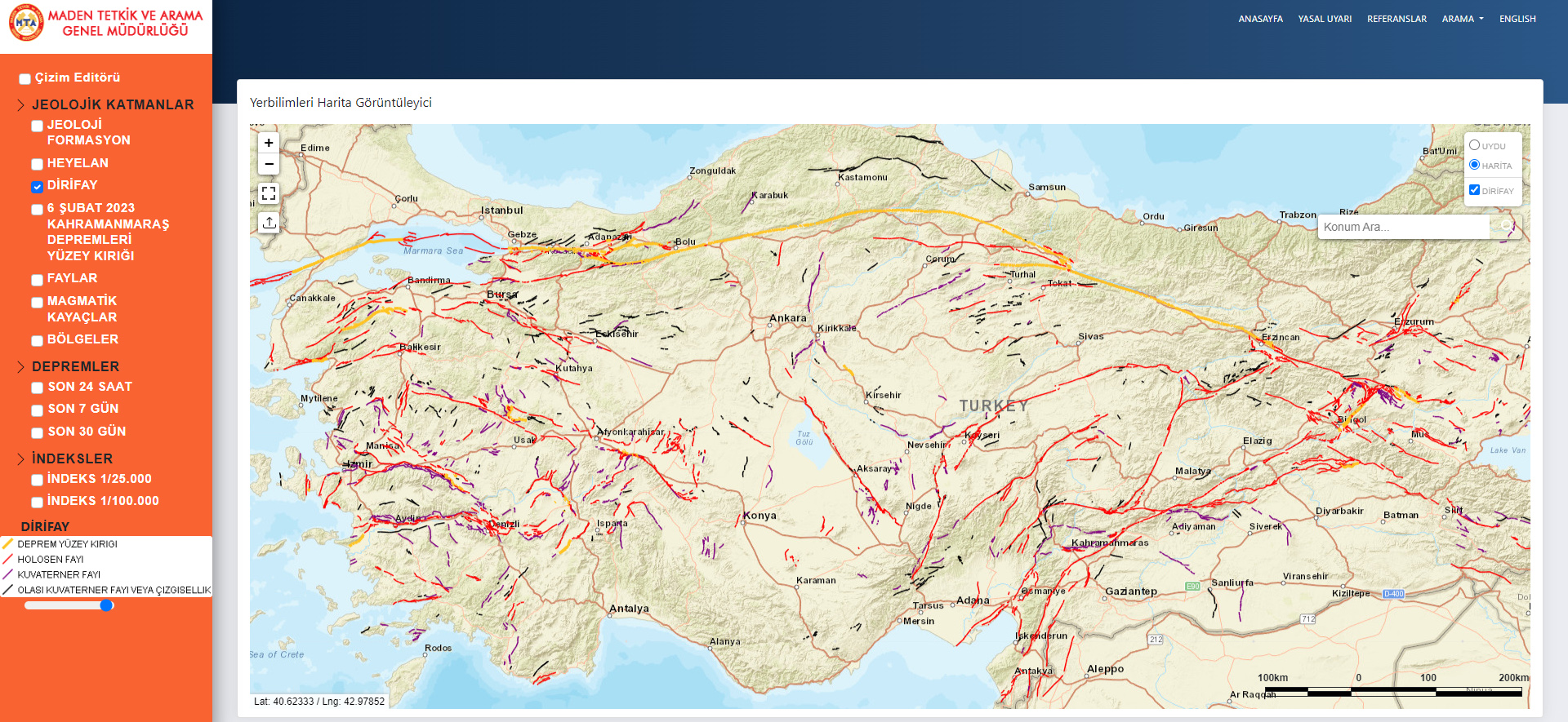 Türkiye'deki 485 diri fay hangi illerde? İşte MTA diri fay hattı haritası
