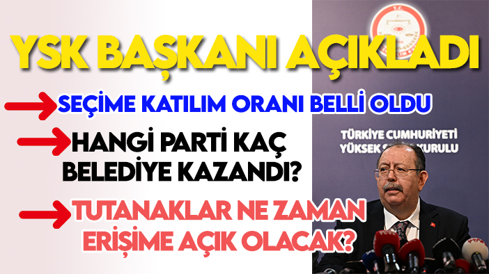 YSK Başkanı Yener'den seçimle ilgili önemli açıklamalar!